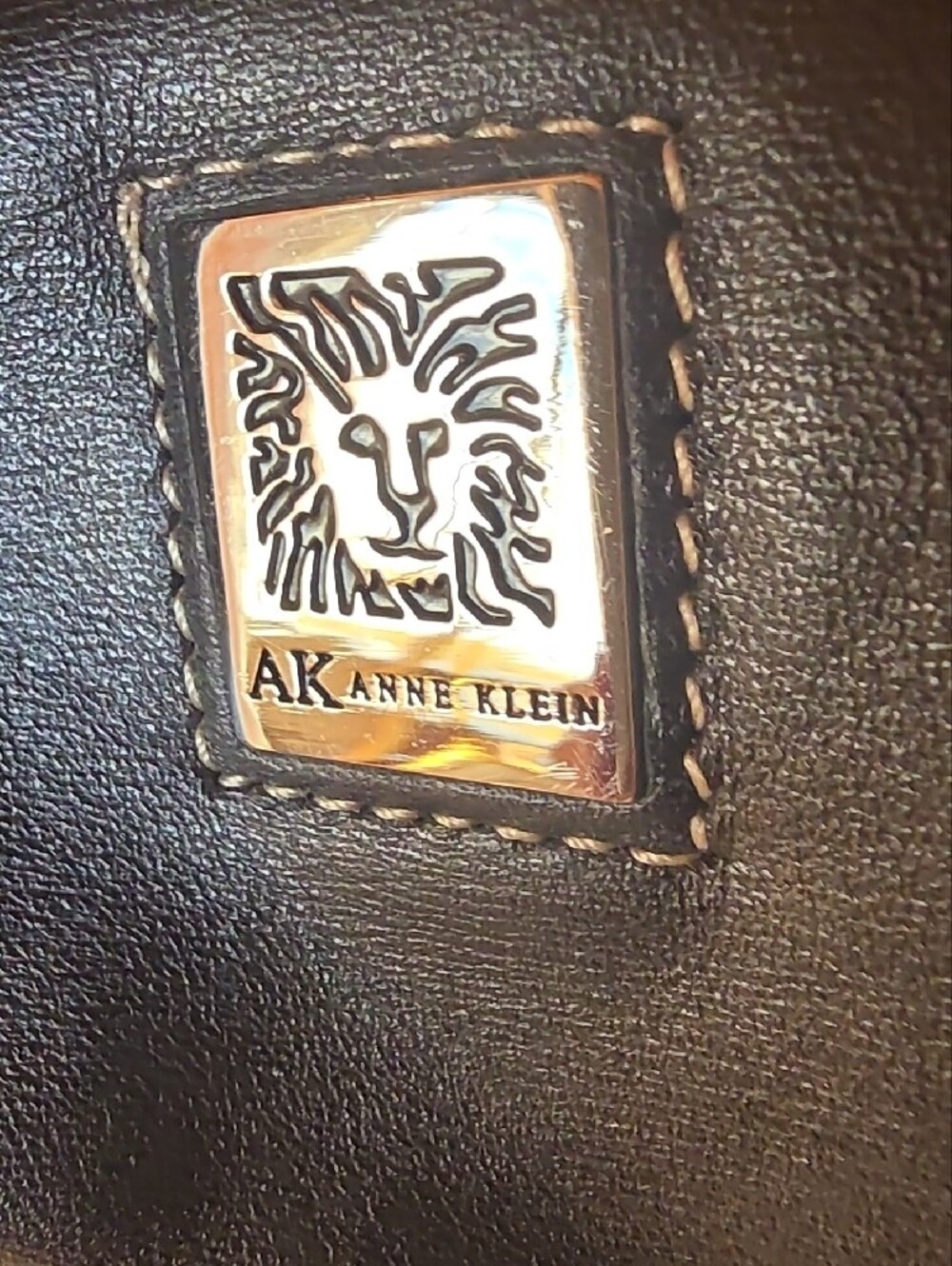 Anne Klein Black Shoulder Bag with Contrast Stitching - Picture 3 of 11